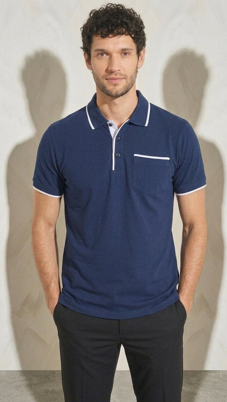 Structured Pocket Polo Shirt