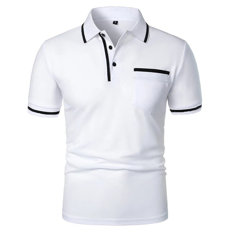 Structured Pocket Polo Shirt